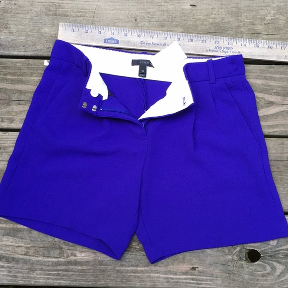 NWT J Crew Purple Violet Pleated Shorts w Pockets - Picture 6 of 8